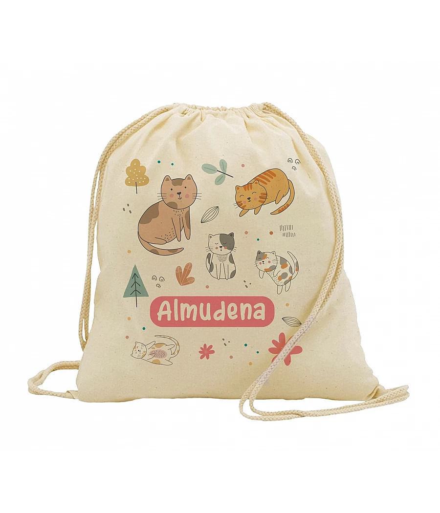 Mochila con patrones Gatitos