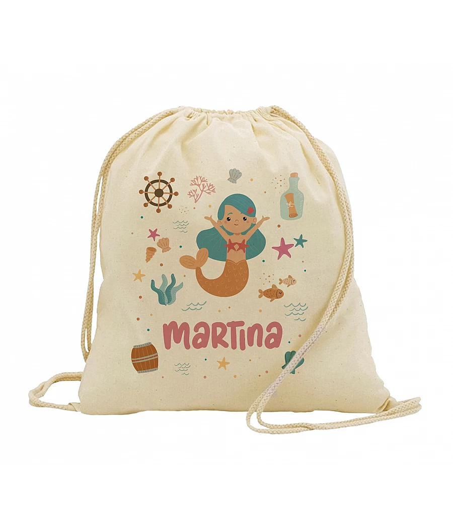 Mochila con patrones Sirena