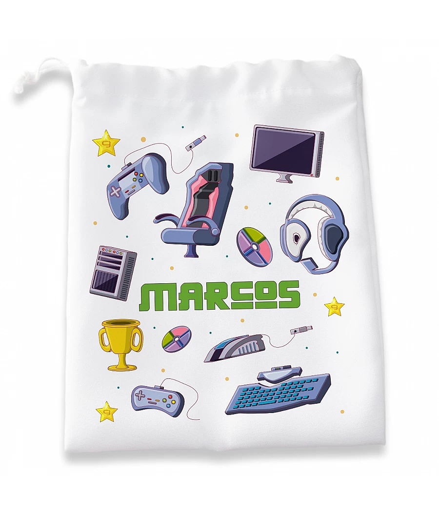 Bolsa con patrones Gamer