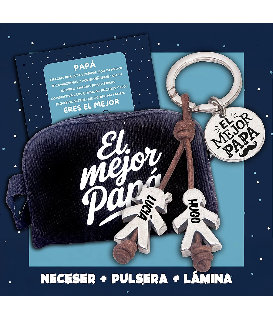 Día del Padre 2025 Neceser y llavero personalizado